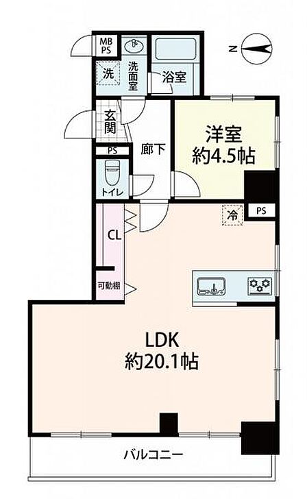 1LDK 間取り