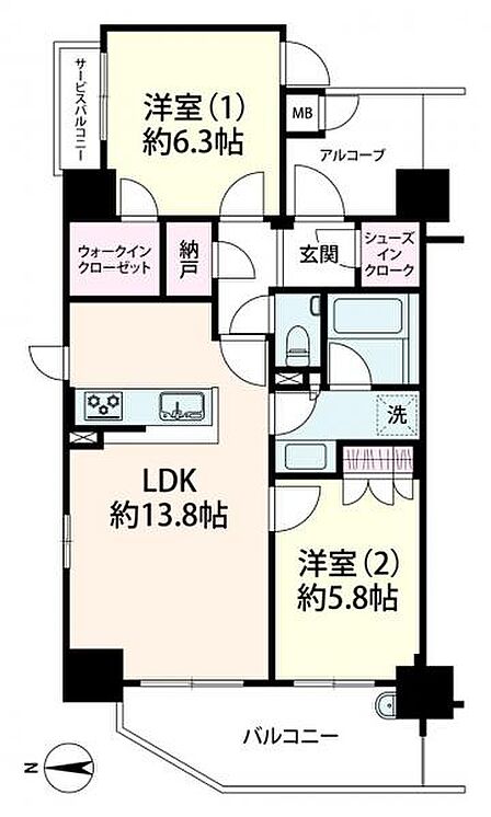 ~間取り図~ WIC&SIC&納戸が完備された収納豊富な間取りです。