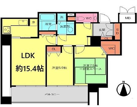 ~間取り図~ 洋室7.5帖は一部、畳コーナーになっております。