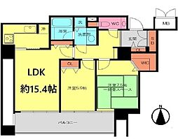 OAPレジデンスタワー西館 2LDKの間取図画像