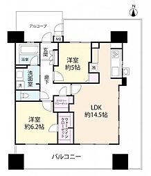 ベリスタ北梅田 2LDKの間取図画像