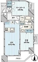 エステムプラザ大手前エヴァース 1SLDKの間取図画像