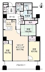 OAPレジデンスタワー西館 3LDKの間取図画像