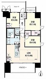 ジオ阪急淡路 3LDKの間取図画像