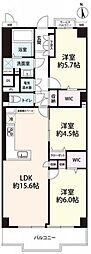 日商岩井南森町マンション 3LDKの間取図画像