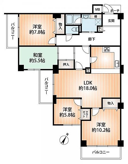 広々したリビングの4LDKです 【即日案内可】お問い合わせは朝日住宅まで