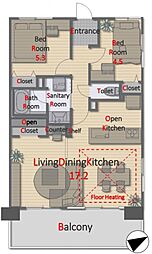 間取図画像 2LDK