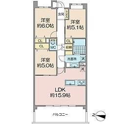 間取図画像 3LDK