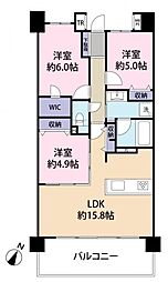 イニシア南浦和 3LDKの間取図画像