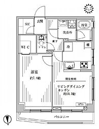 サカエファミール 1LDKの間取図画像