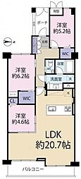 本郷グリーンハイツ 3LDKの間取図画像