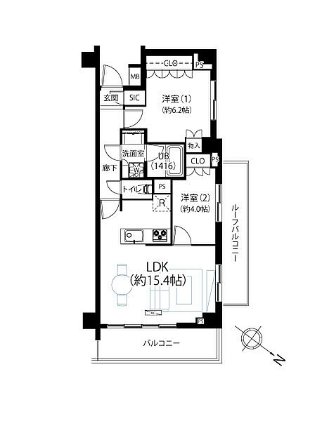 間取りを拡大表示