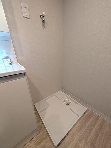防水パン付き室内洗濯機置き場