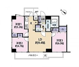 藤和シティホームズ西八王子 3LDKの間取図画像