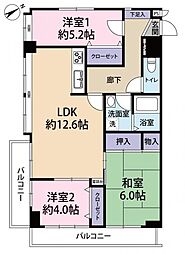 青梅ガーデンヒルズ 3LDKの間取図画像