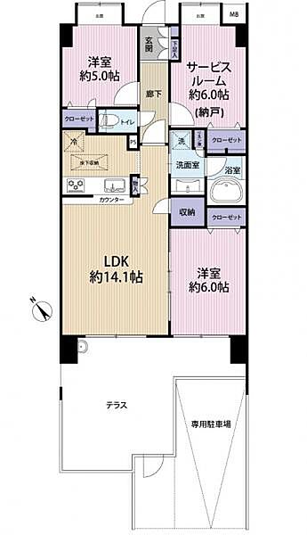 間取りを拡大表示