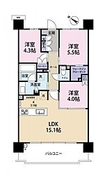 エステムコート八王子高尾 3LDKの間取図画像