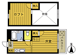 ヴァンベール南大分 ワンルームの間取図画像