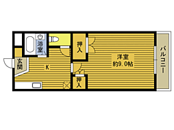 Ys'wakaki 1Kの間取図画像