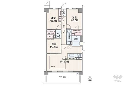 3LDK 間取り
