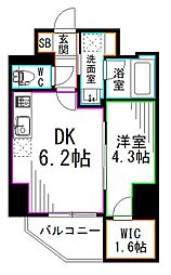 QUALITAS浜田山 1DKの間取図画像