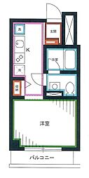 ドルチェ荻窪・壱番館 ワンルームの間取図画像