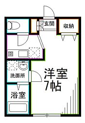 プラージュ荻窪 1Kの間取図画像