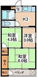松銀マンションA棟 3Kの間取図画像