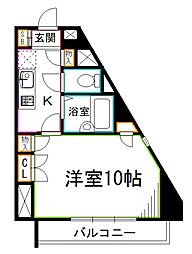MAINSTAGE荻窪 1Kの間取図画像