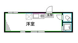ルームズ中野B ワンルームの間取図画像