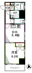 エクセリア荻窪 1DKの間取図画像