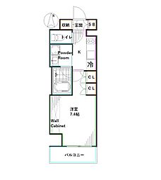 ブライズ高円寺 1Kの間取図画像