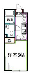 VISTAMINAMIASAGAYA 1Kの間取図画像