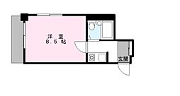プラスム荻窪 1Kの間取図画像