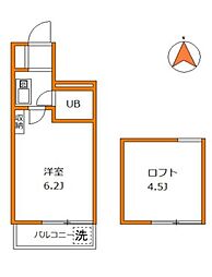 シャングリラ 1Kの間取図画像