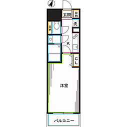メゾン・ド・ヴィレ荻窪 1Kの間取図画像