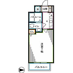 アルページュ阿佐谷ASYLCOURT 1Kの間取図画像