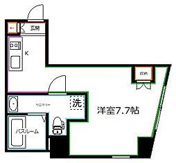 GRANPASEO阿佐ヶ谷 ワンルームの間取図画像