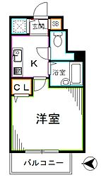ジュエル荻窪 1Kの間取図画像