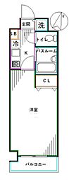 エクセリア高円寺 1Kの間取図画像