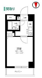エクセリア阿佐ヶ谷 1Kの間取図画像