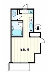 ロイヤルライオンヴィレッジパート5 1Kの間取図画像
