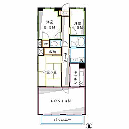 ラ・フォンテーヌ 3LDKの間取図画像
