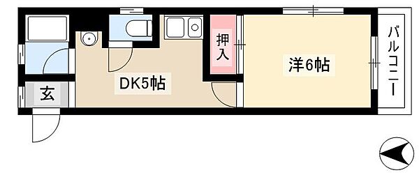 サンシティ南明 ｜愛知県名古屋市千種区南明町2丁目(賃貸マンション1DK・3階・26.59㎡)の写真 その2