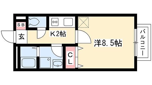 コーポ桂 ｜愛知県名古屋市昭和区川名町3丁目(賃貸アパート1K・2階・27.70㎡)の写真 その2