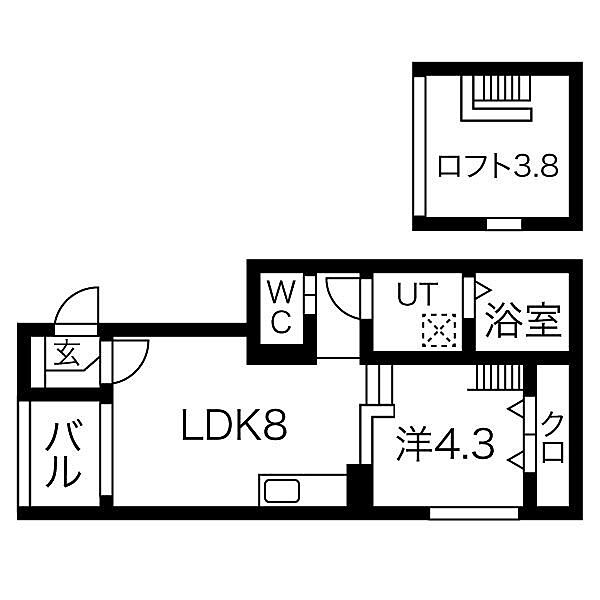 i-CUBE ｜愛知県名古屋市中区新栄2丁目(賃貸アパート1LDK・1階・30.52㎡)の写真 その2