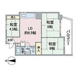 肥後ビル 3DKの間取図画像