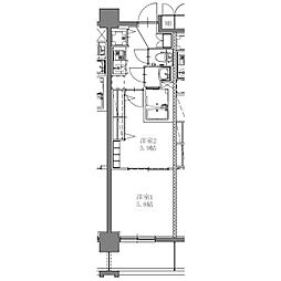 S-RESIDENCE上社aureate 3階2Kの間取り