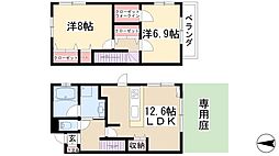 梅森坂の樹 1階2LDKの間取り