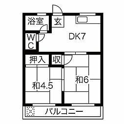間取図画像 2DK